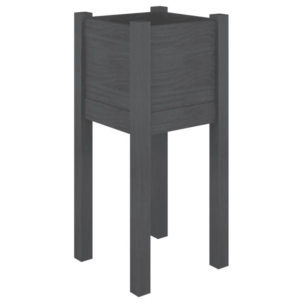 Podador de Bypass Vaso/floreira de jardim 31x31x70 cm pinho maciço cinzento