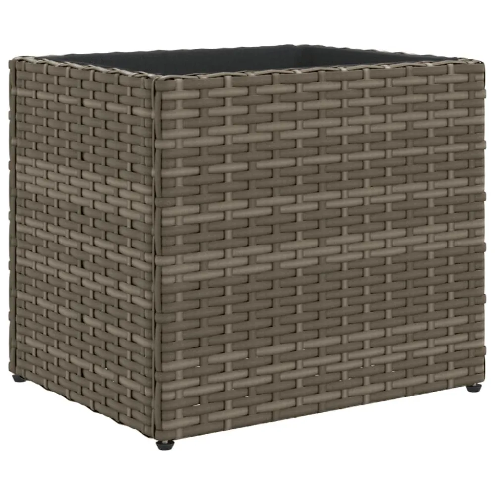 Profissional Vaso/floreira de jardim 36x30x32 cm vime PE cinzento