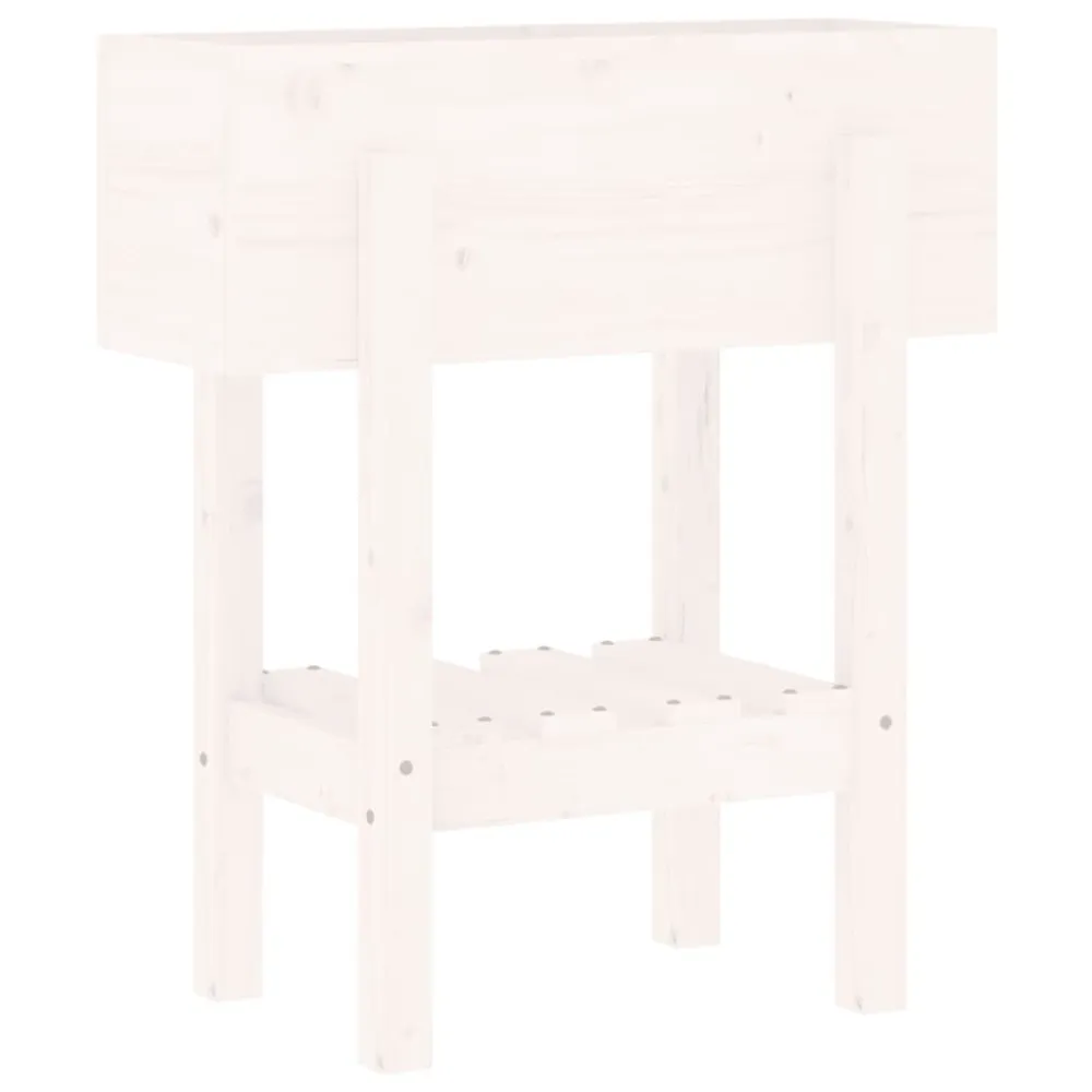 Profissional Vaso/floreira de jardim 62x30x69 cm pinho maciço branco