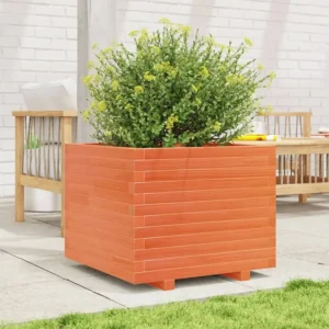 Rastelo de Mão Vaso/floreira de jardim 60x60x49,5cm pinho maciço castanho mel