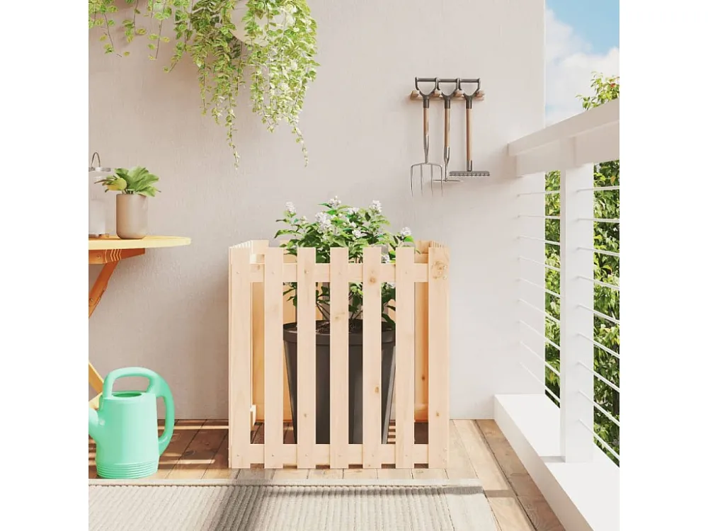 Sacho de 3 Pontas Vaso de jardim com design de cerca 70x70x70 cm pinho maciço
