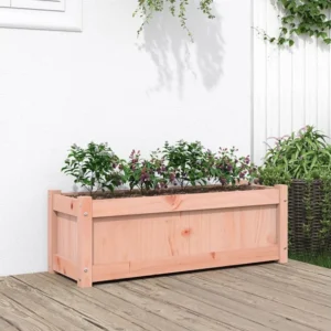 Vaso/floreira de jardim 90x31x31 cm madeira de douglas maciç | ço Forjado |