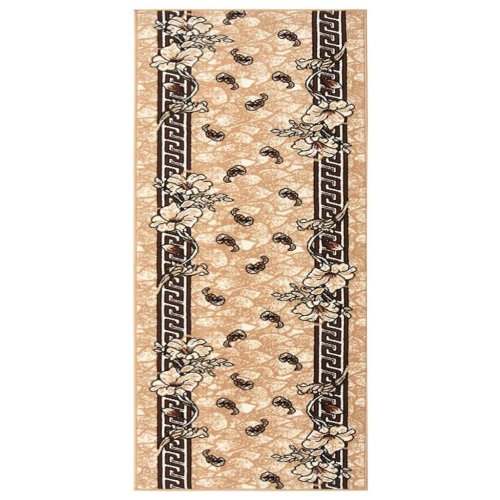 Passadeira 100x200 cm polipropileno bege com Certificação OEKO-TEX