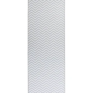 Tapete de Banho Absorvente Tapete de poliéster branco e cinzento 80 x 240 cm SAIKHEDA
