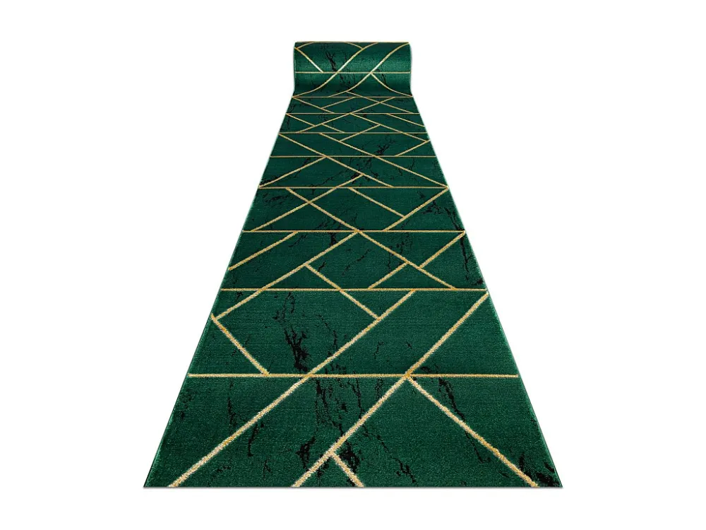 Tapete com Bordado Passadeira EMERALD exclusivo 1012 glamour, à moda mármore, geométri 100x300 cm
