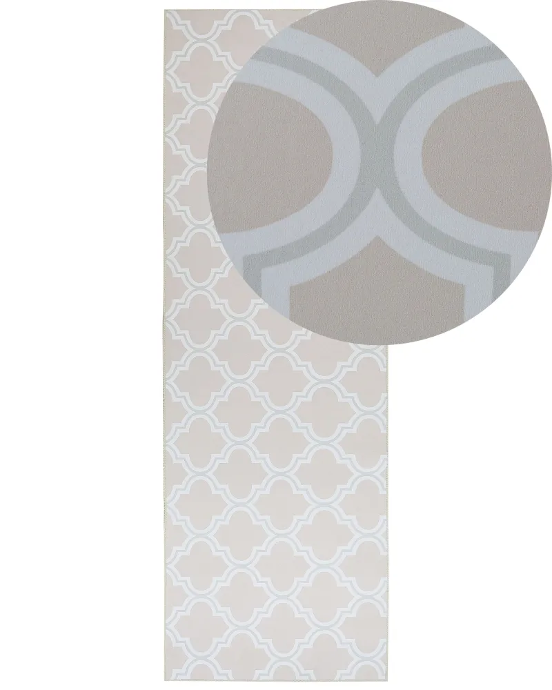 Tapete de Lã Natural Tapete creme 80 x 240 cm KADAYAL