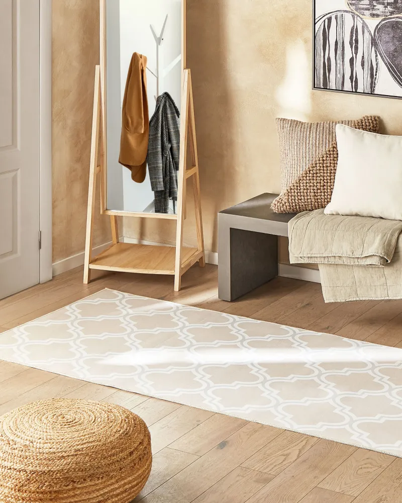 Tapete de Lã Natural Tapete creme 80 x 240 cm KADAYAL