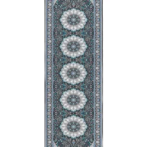 Tapete em tecido azul 80 x 240 cm GEDIZ em Sisal Natural