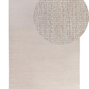 Cotton Area Rug 140 x 200 cm Beige DERINCE