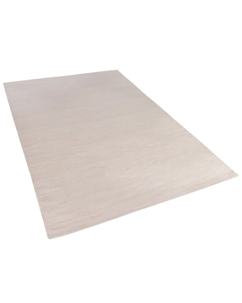 Cotton Area Rug 140 x 200 cm Beige DERINCE