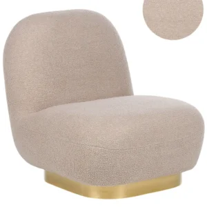 Fecho Magnético Poltrona LOVIISA Bouclé Creme
