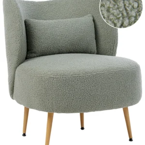 Hinge de Porta Poltrona OTSBY II com almofada Bouclé Verde