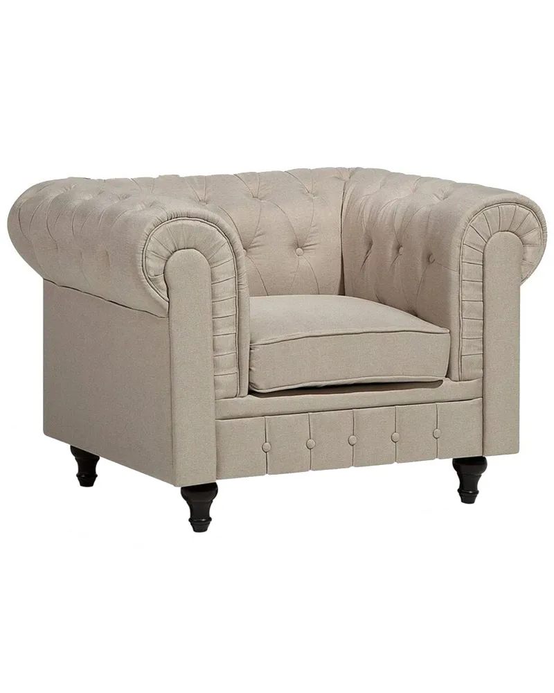 Kit de Montagem Poltrona CHESTERFIELD Tecido Creme