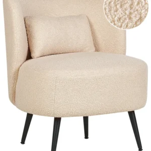 Poltrona OTSBY Bouclé Creme com Instruções de Instalação