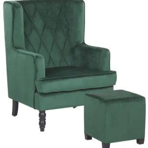 Poltrona SANDSET Veludo Verde fosco