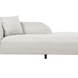 Pé Ajustável Left Hand Fabric Chaise Lounge Light Grey LE CRAU