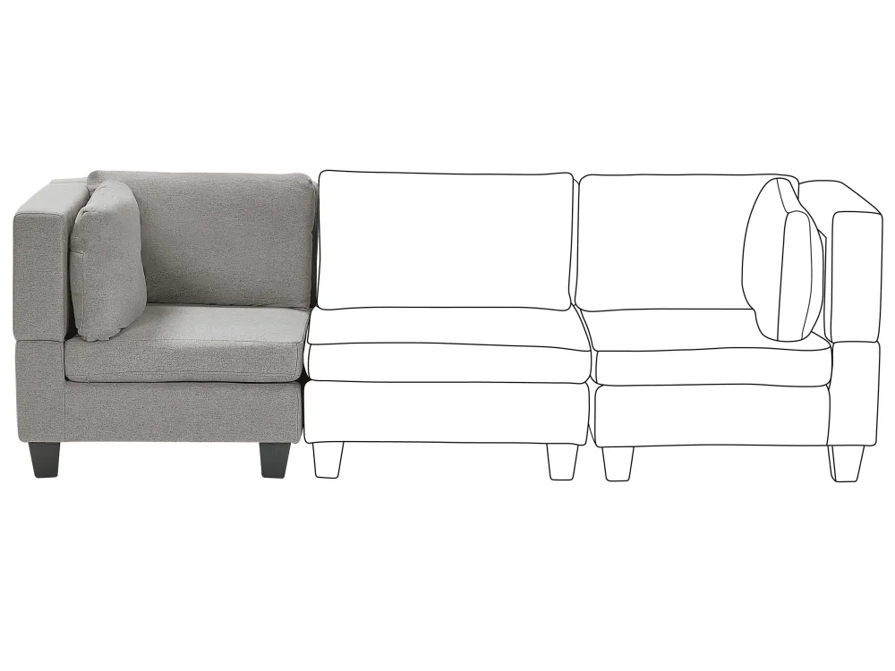 Fecho Magnético Fabric Corner Section Light Grey UNSTAD
