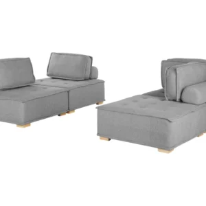 Modular Fabric Sofa Set Grey TIBRO