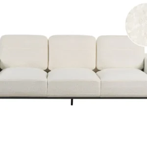 3 Seater Sofa Boucle Pérola SOVIK Material Resistente