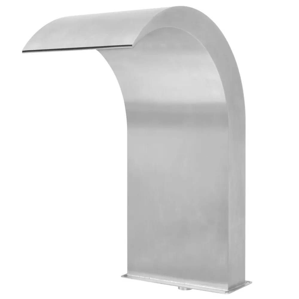 Fonte para piscina ço inoxidável 45x30x65 cm prateado
