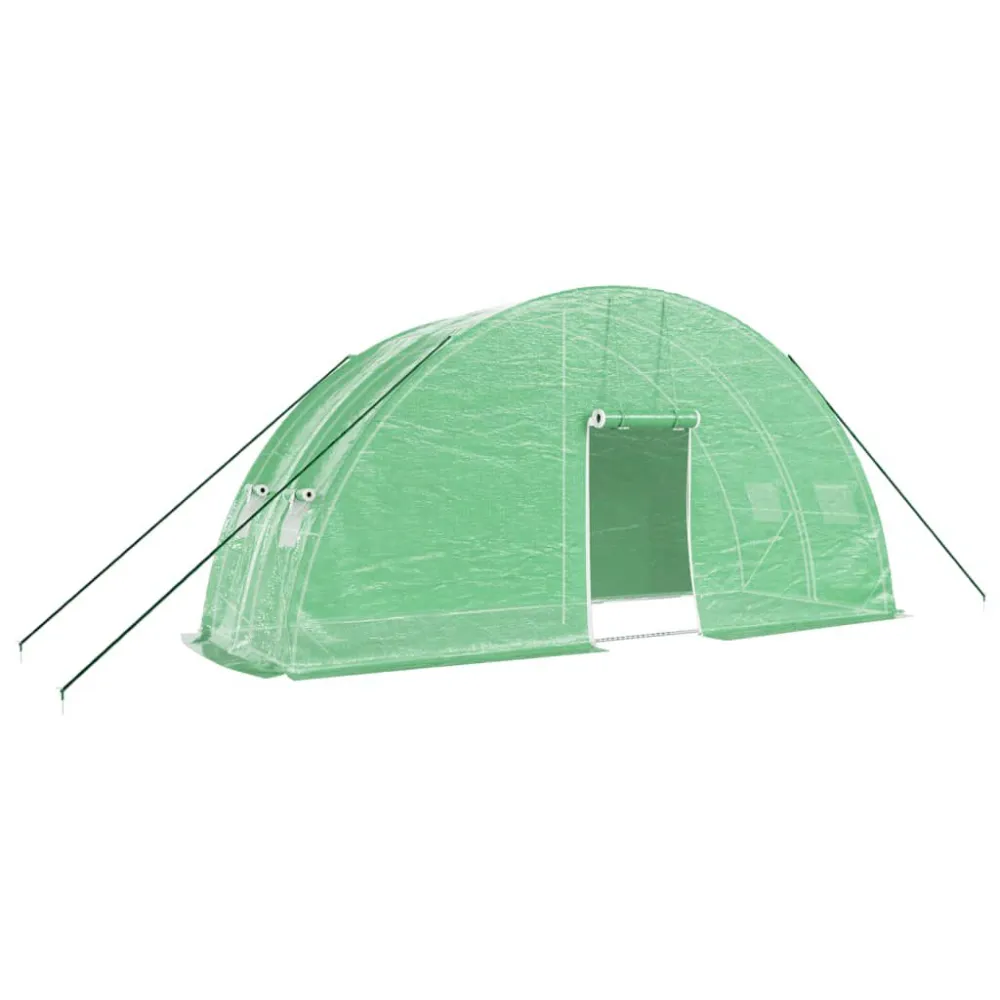 Estufa com estrutura de ço 12 m² 6x2x2,85 m verde