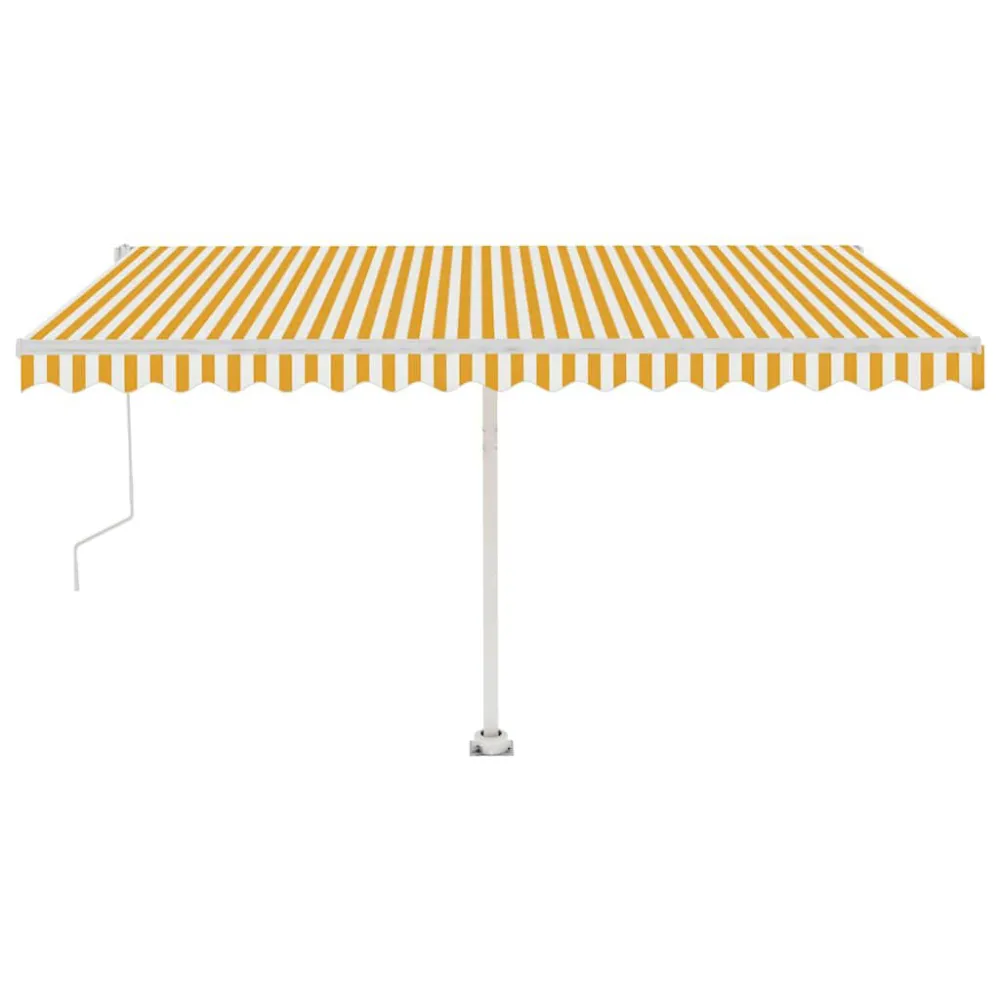Toldo automático independente 400x300 cm amarelo e branco