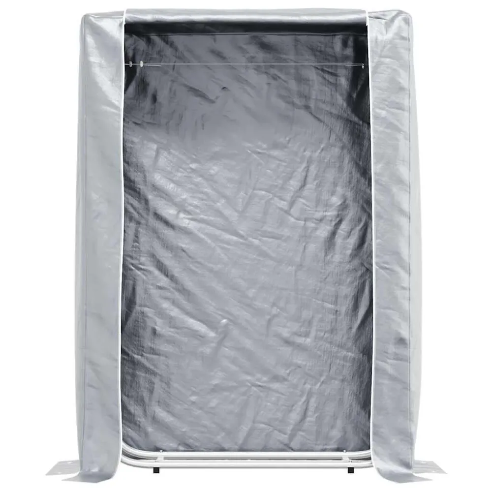 Rack de lenha com tampa de chuva 100x25x150 cm ço galvanizado