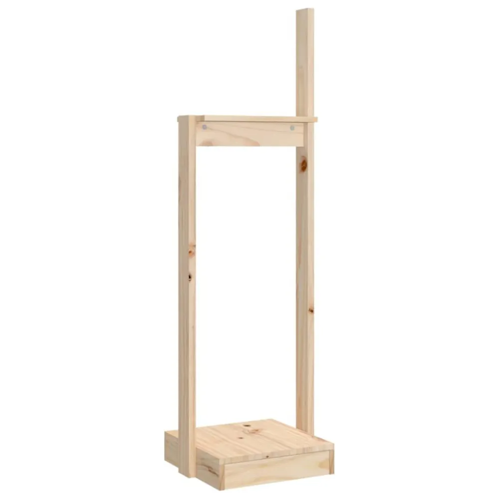 Suporte de lenha 33,5x30x110 cm pinho maciço