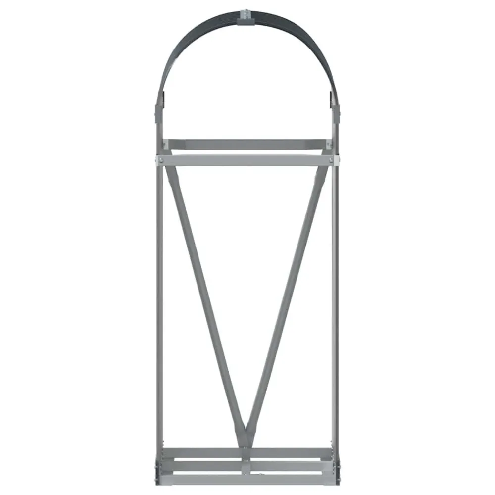 Suporte de lenha 40x45x100 cm ço galvanizado antracite