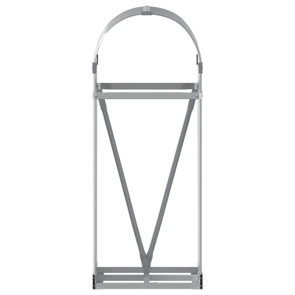 Suporte de lenha 40x45x100 cm ço galvanizado cinza-claro