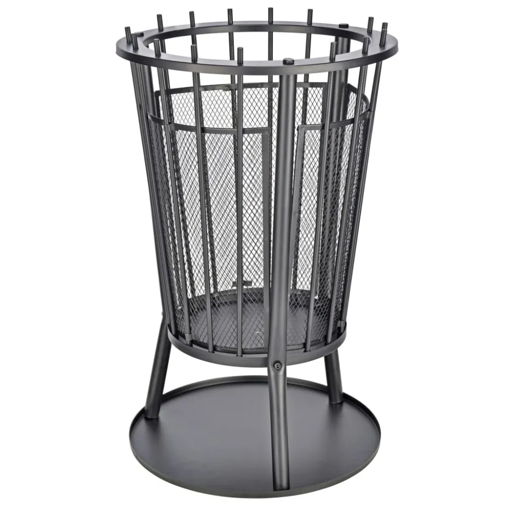 HI Taç de combustão com proteção contra faíscas 40x61 cm preto
