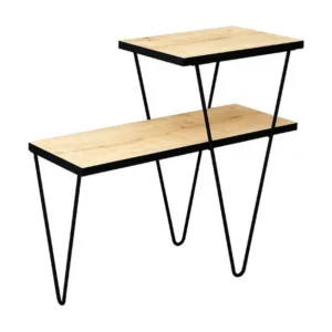 Mesa de Café Daria, Carvalho, Preto, 60x25x55 cm, EPIKASA