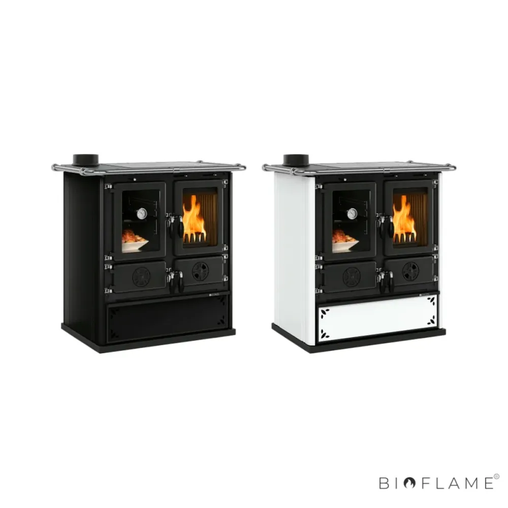 FOGÃO LENHA - NORDICA EXTRAFLAME ROSETTA SINISTRA ÇO - Compatível com Modelos Gás