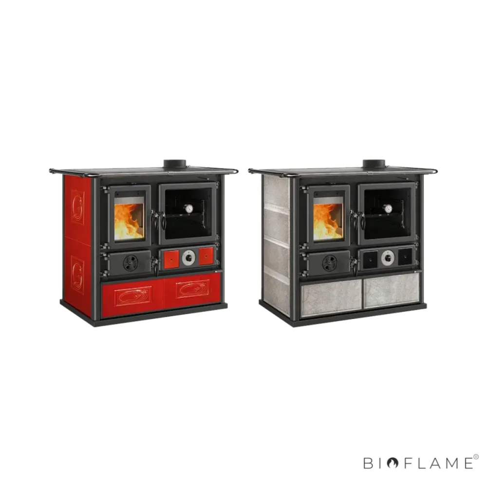 Grelha de ço FOGÃO LENHA PARA AQUECIMENTO CENTRAL - NORDICA EXTRAFLAME TERMOROSA DSA