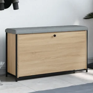 Banco sapateira c/gaveta articulada 102x32x56cm carvalho sonoma com Garantia Estendida