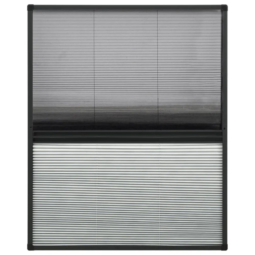 Tela anti-insetos plissada janela + quebra-luz alumínio 60x80cm