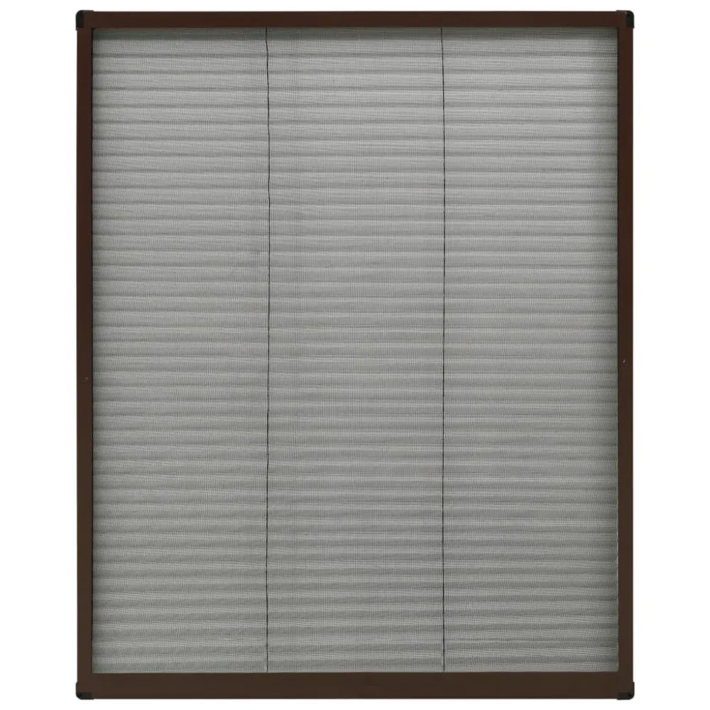 Tela anti-insetos plissada para janela 60x80 cm alumínio castanho