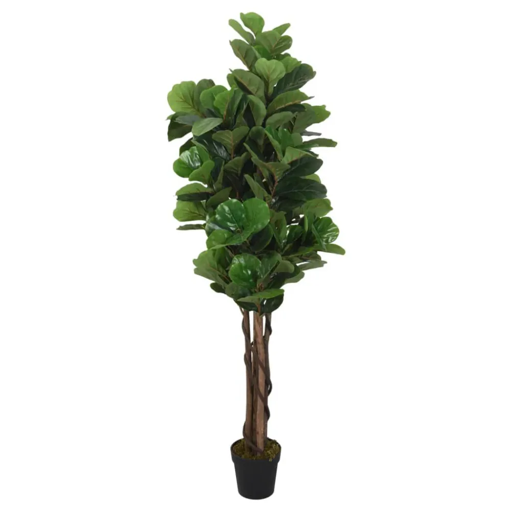 Buquê de Flores Artificiais Figueira-lira artificial 96 folhas 80 cm verde