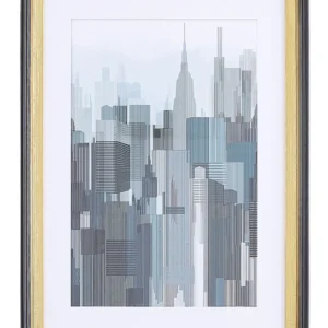 Framed Wall Print BAMAKO Rectangular 60 x 80 cm Urban Grey