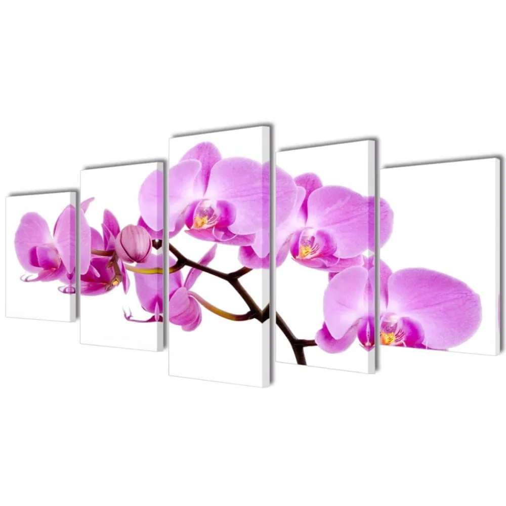 Políptico com impressão orquídea 200 x 100 cm | Resistente à Descoloração |