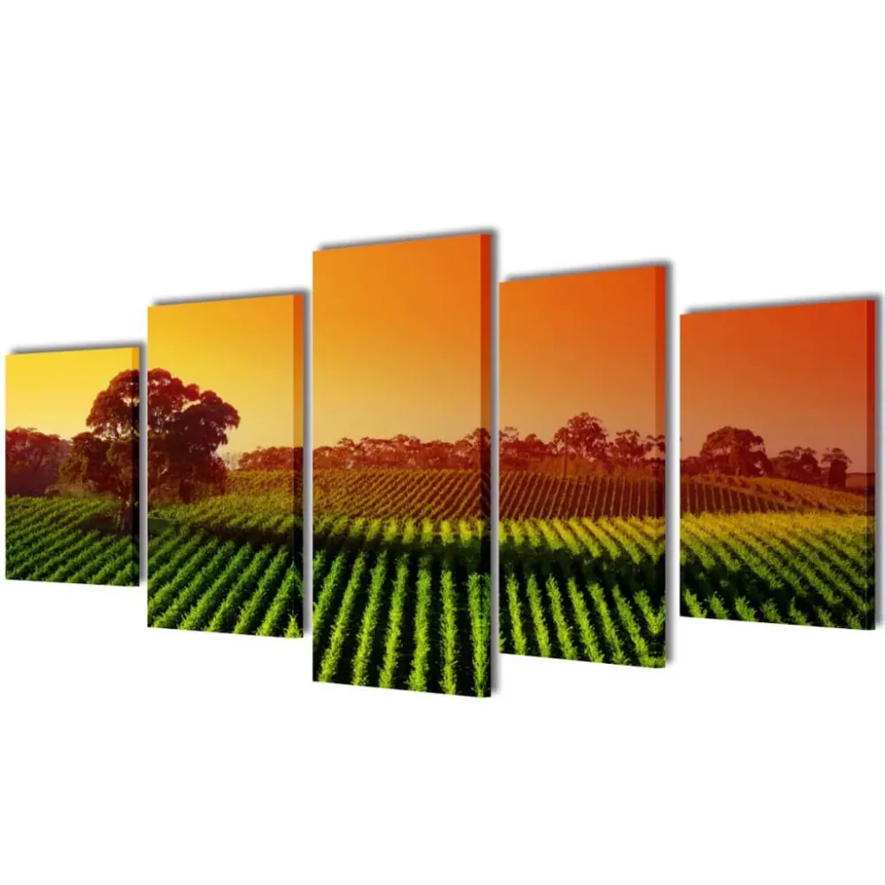Poster Decorativo Políptico impressão camposemplantações 200 x 100 cm