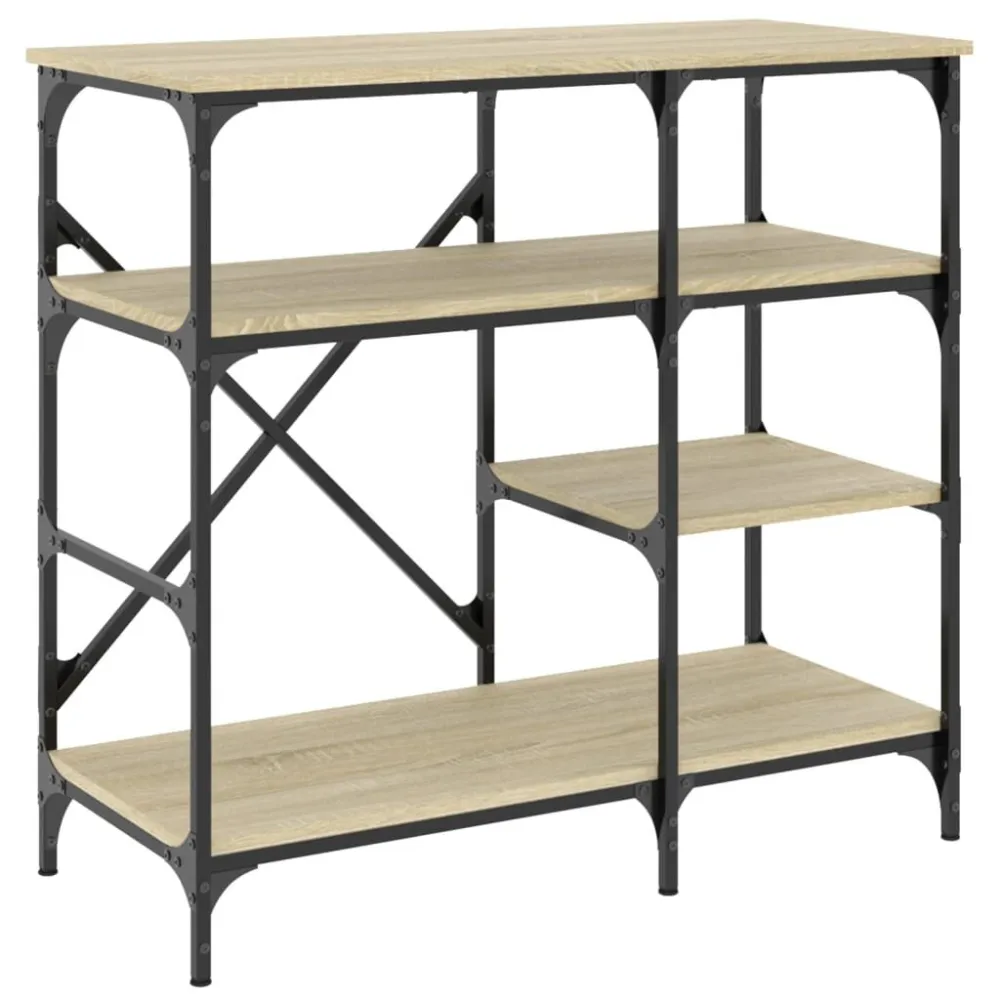 Estante 90x40x84 cm derivados de madeira/metal carvalho sonoma para Grelha e Fumador