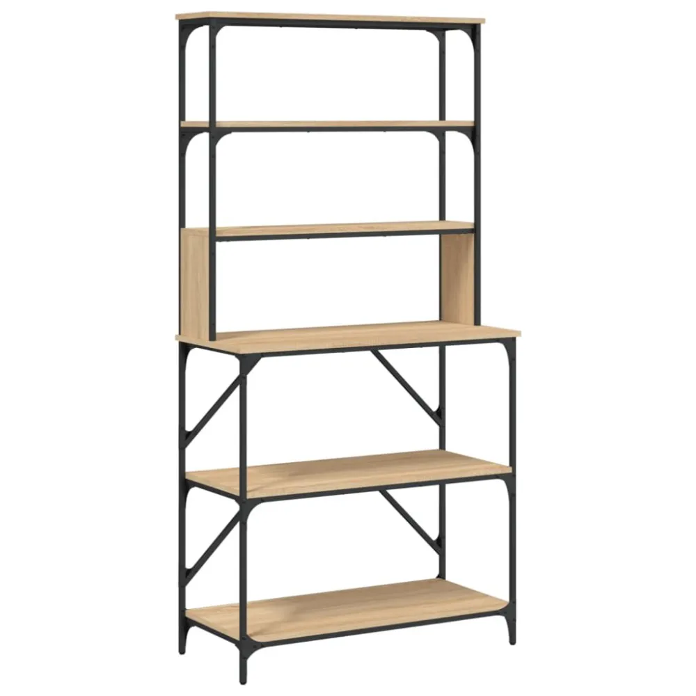 Kit de Limpeza Estante 6 prateleiras 90x40x180cm deriv.madeira carvalho sonoma