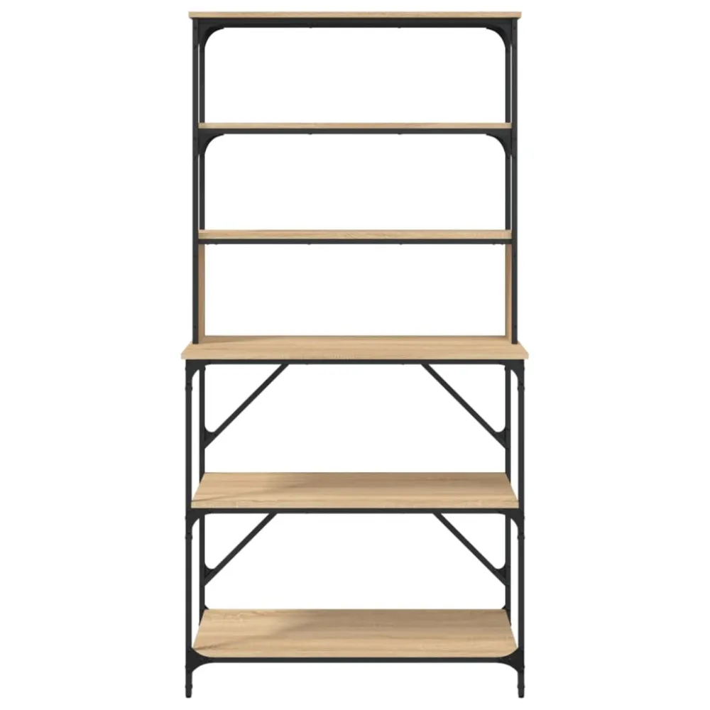 Kit de Limpeza Estante 6 prateleiras 90x40x180cm deriv.madeira carvalho sonoma