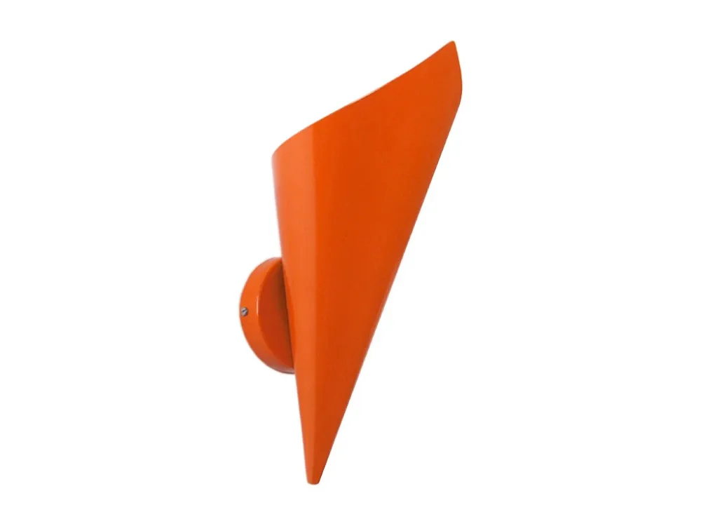 Aplique TOSEL CHÂTAIGNIER metálico cônico laranja D14,5 x H25 cm
