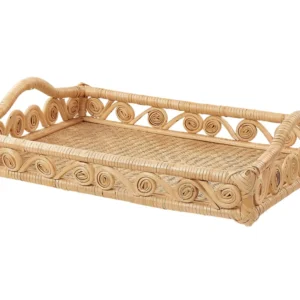 Rattan Decorative Tray Light CALAYAN Dimensões 15x10x5 cm