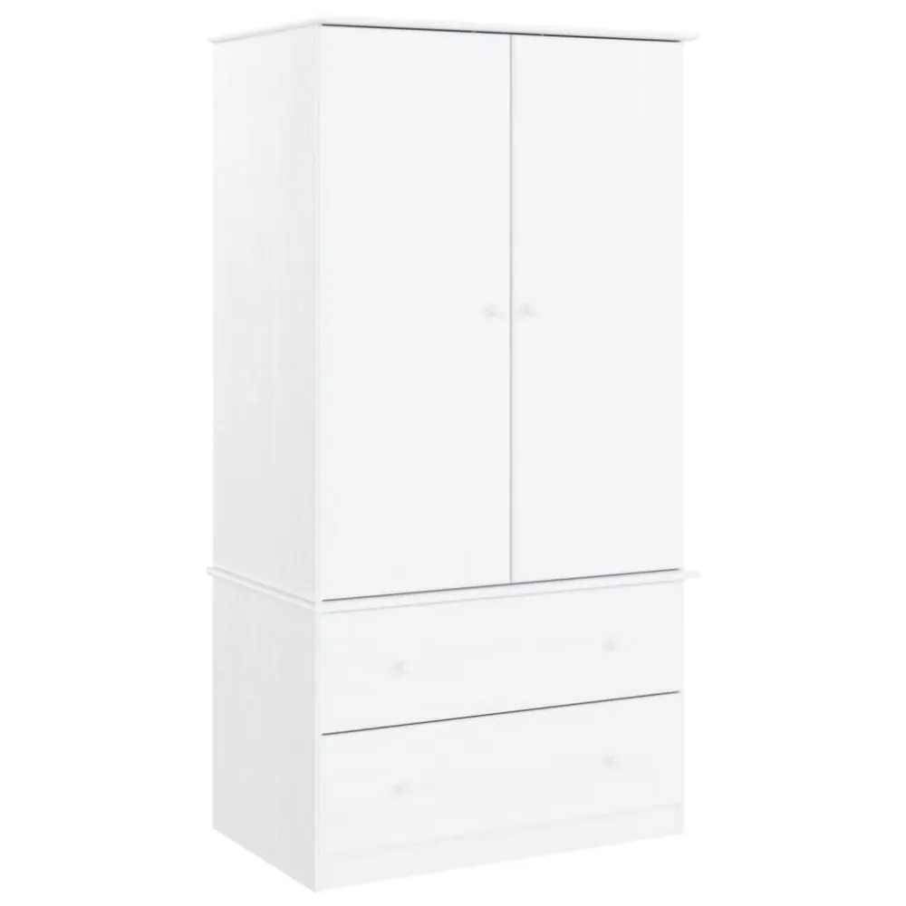 Organizador Profissional Roupeiro ALTA 90x55x170 cm madeira de pinho maciç branco