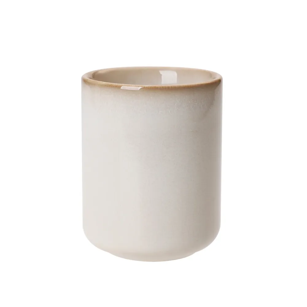 Conjunto de Banheiro Copo Reactive Glaze Bege