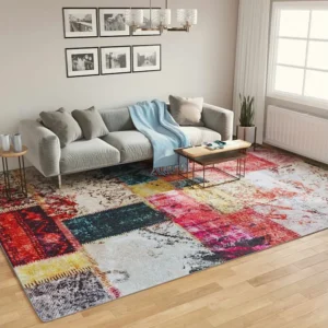 Tapete lavável antiderrapante 400x300 cm multicor | Proteção Antimicrobiana