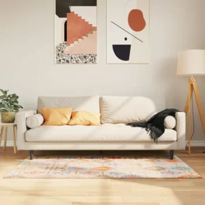 Tapete lavável antiderrapante 80x150 cm multicor em Branco